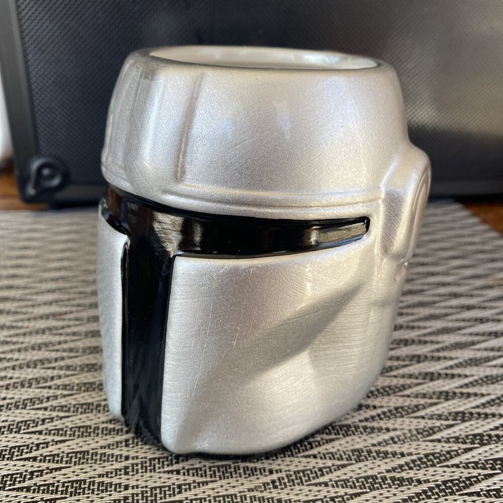 Mandalorian Sculpted Mug Star Wars Collectible Coffee Mug Silver 14.5oz